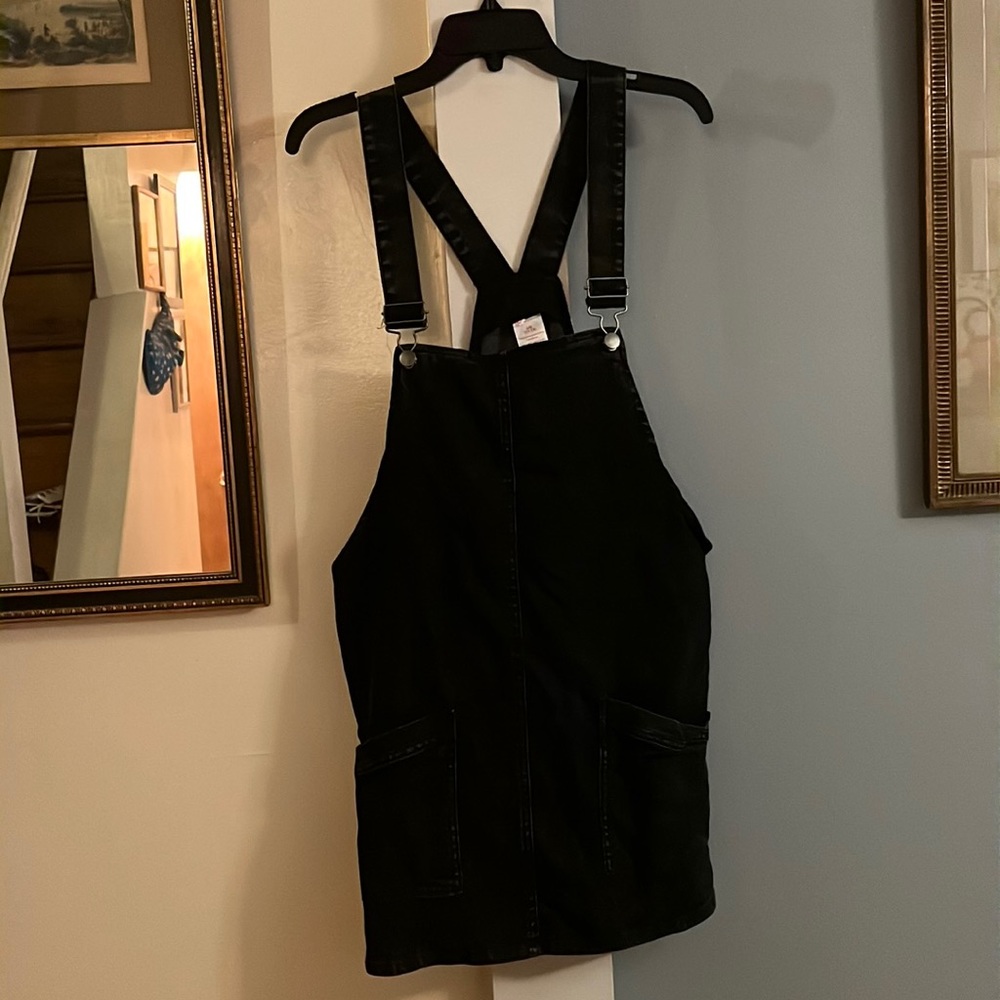 Black overall dress